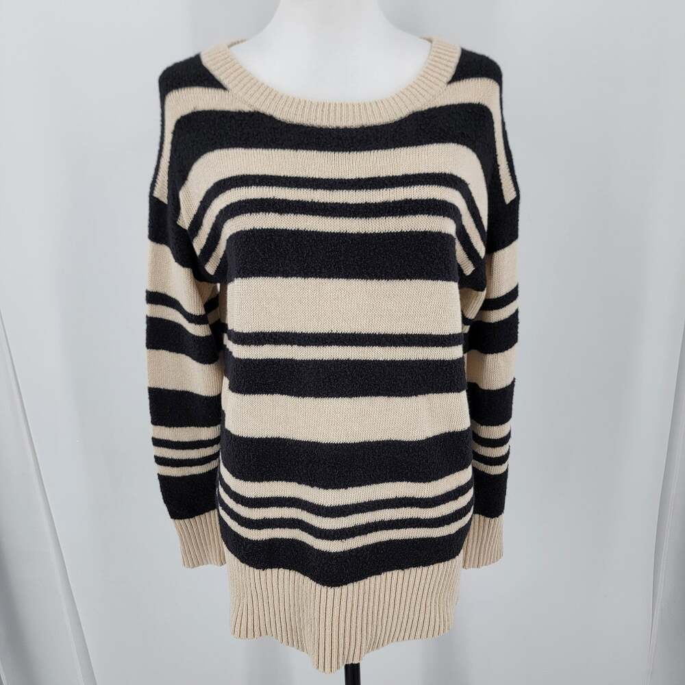 Lou & Grey Sweater Women's S Striped Knit Round Neck Long Sleeve Pullover